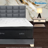 Cabecero Londres Gris 140x120cm con Acabado Abullonado para Cama Doble - CABECEROS | Bylmo