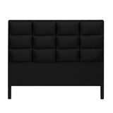 Cabecero Londres Negro 160x120cm con Acabado Abullonado para Cama Queen - CABECEROS | Bylmo