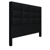 Cabecero Londres Negro 160x120cm con Acabado Abullonado para Cama Queen - CABECEROS | Bylmo