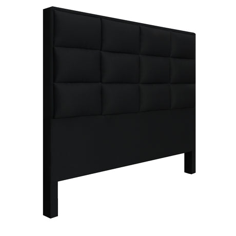 Cabecero Londres Negro 160x120cm con Acabado Abullonado para Cama Queen - CABECEROS | Bylmo