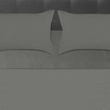 Juego de Sabanas Gris para Cama Doble 140 X 190 Cm Hipoelergénicas y Antiácaros - SABANAS | Bylmo