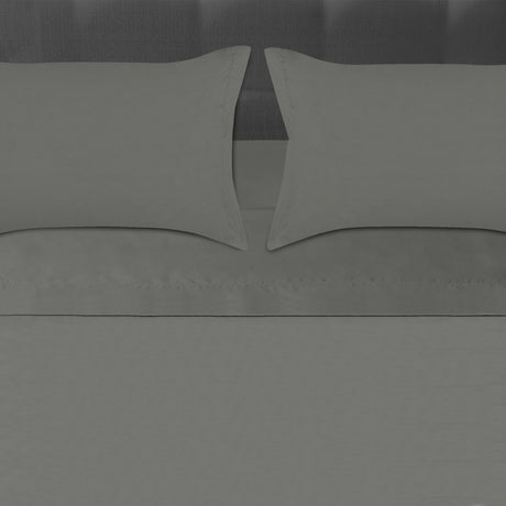 Juego de Sabanas Gris para Cama Queen 160 X 190 Cm Hipoelergénicas y Antiácaros - SABANAS | Bylmo