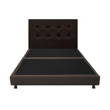 Combo Base Cama Dividida y Cabecero Dublín Cafe 140x190cm Con Patas - CAMAS | Bylmo