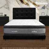 Combo Base Cama Dividida y Cabecero Dublín Negro 120x190cm Con Patas - CAMAS | Bylmo