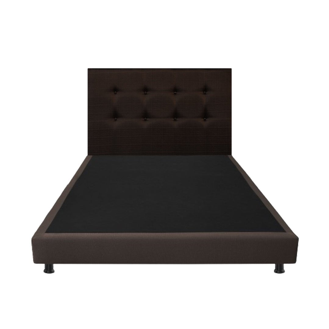 Combo Base Cama y Cabecero Dublín Cafe 140x190cm Con Patas - CAMAS | Bylmo