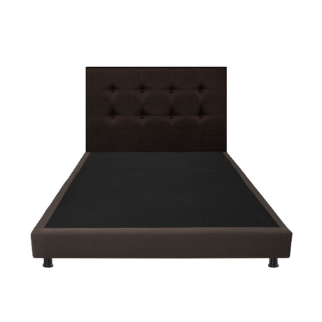 Combo Base Cama y Cabecero Dublín Cafe 140x190cm Con Patas - CAMAS | Bylmo
