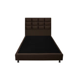 Combo Base Cama y Cabecero Londres Cafe 100x190cm Con Patas - CAMAS | Bylmo