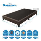 Combo Base Cama y Cabecero Londres Cafe 120x190cm Con Patas - CAMAS | Bylmo