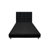 Combo Base Cama y Cabecero Londres Negro 100x190cm Con Patas - CAMAS | Bylmo