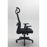 Silla Gerencial Horizonte 2D Negro 48x119cm con Apoya Cabezas - SILLAS DE OFICINA | Bylmo