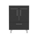 Mueble para Lavamanos Velloc Wengue 60x85cm con Lavamanos y Un Cajón - MUEBLES PARA LAVAMANOS | Bylmo