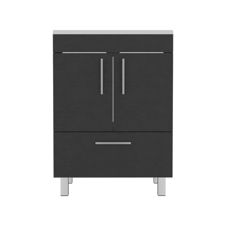 Mueble para Lavamanos Velloc Wengue 60x85cm con Lavamanos y Un Cajón - MUEBLES PARA LAVAMANOS | Bylmo