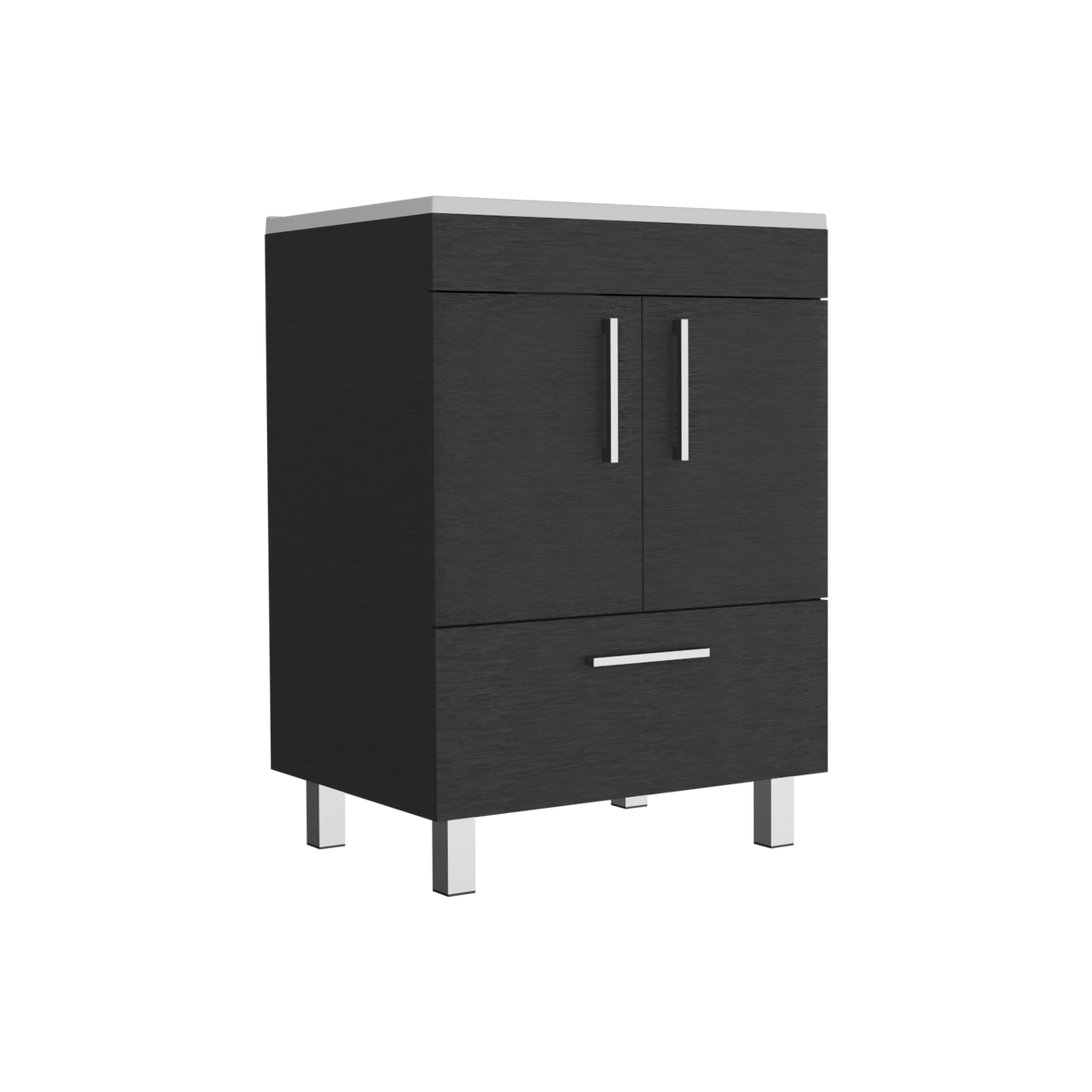 Mueble para Lavamanos Velloc Wengue 60x85cm con Lavamanos y Un Cajón - MUEBLES PARA LAVAMANOS | Bylmo