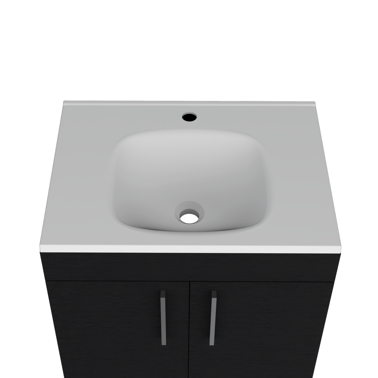 Mueble para Lavamanos Velloc Wengue 60x85cm con Lavamanos y Un Cajón - MUEBLES PARA LAVAMANOS | Bylmo