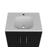 Mueble para Lavamanos Velloc Wengue 60x85cm con Lavamanos y Un Cajón - MUEBLES PARA LAVAMANOS | Bylmo