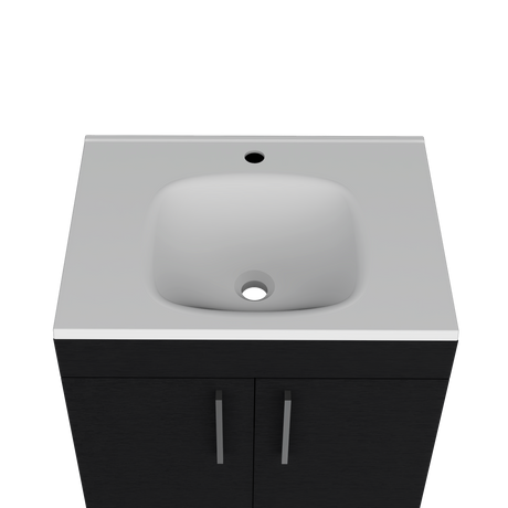 Mueble para Lavamanos Velloc Wengue 60x85cm con Lavamanos y Un Cajón - MUEBLES PARA LAVAMANOS | Bylmo