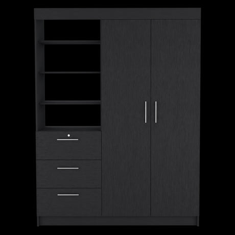 Closet Kenya Wengue 150x200.75cm Con Tres Cajones y Dos Puertas - CLOSETS | Bylmo