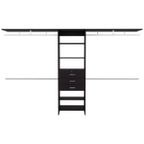 Closet Plego Wengue 300x187.7cm Con Tres Cajones y Sin Puertas - CLOSETS | Bylmo