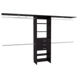 Closet Plego Wengue 300x187.7cm Con Tres Cajones y Sin Puertas - CLOSETS | Bylmo