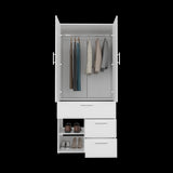 Closet Alpine Blanco 80.2x179.6cm Con Tres Cajones y Dos Puertas - CLOSETS | Bylmo