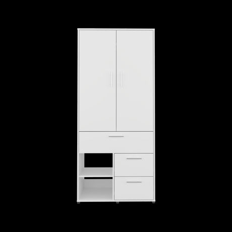 Closet Alpine Blanco 80.2x179.6cm Con Tres Cajones y Dos Puertas - CLOSETS | Bylmo