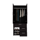 Closet Alpine Wengue 80.2x179.6cm Con Tres Cajones y Dos Puertas - CLOSETS | Bylmo