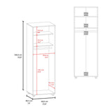 Closet Aurora Blanco 60x180cm Sin Cajones y Dos Puertas - CLOSETS | Bylmo