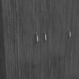 Closet Austral Roble Gris 90x180cm Con Dos Cajones y Tres Puertas - CLOSETS | Bylmo
