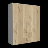 Closet Bariloche Eco Duna y Blanco 150.3x177.9cm Con Dos Cajones y Cuatro Puertas - CLOSETS | Bylmo