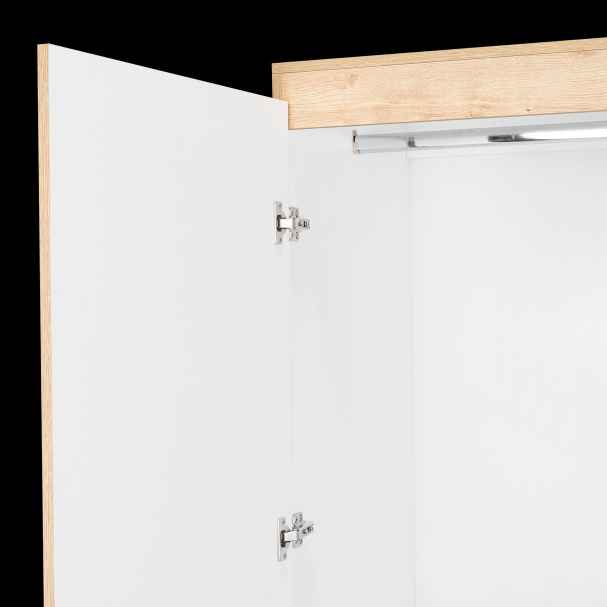Closet Bariloche Eco Duna y Blanco 150.3x177.9cm Con Dos Cajones y Cuatro Puertas - CLOSETS | Bylmo