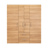 Closet Bariloche Eco Fresno Europeo y Wengue 150.3x177.9cm Con Dos Cajones y Cuatro Puertas - CLOSETS | Bylmo