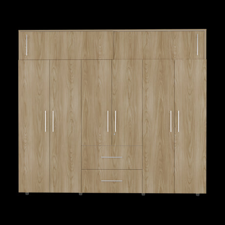 Closet Bigaf Fresno Europeo y Blanco 230x204cm Con Tres Cajones y Ocho Puertas - CLOSETS | Bylmo