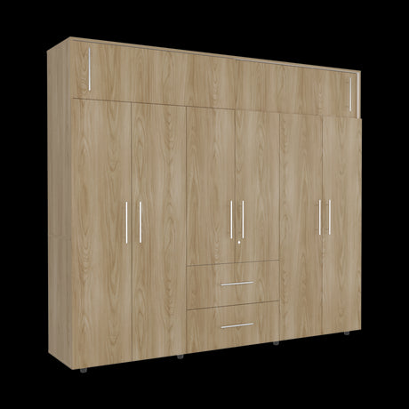 Closet Bigaf Fresno Europeo y Blanco 230x204cm Con Tres Cajones y Ocho Puertas - CLOSETS | Bylmo