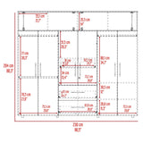Closet Bigaf Milan y Wengue 230x204cm Con Tres Cajones y Ocho Puertas - CLOSETS | Bylmo