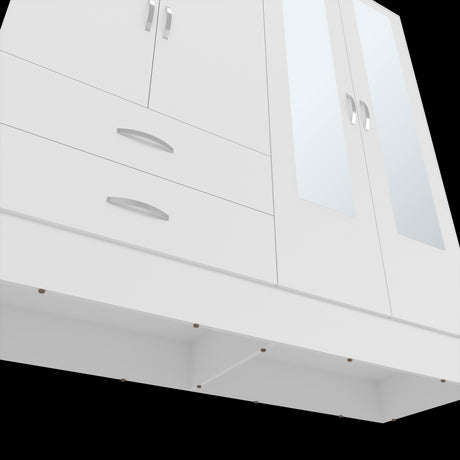 Closet Bolton Blanco 120x180.6cm Con Dos Cajones Tres Puertas y Espejo - CLOSETS | Bylmo