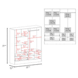 Closet Bolton Blanco 120x180.6cm Con Dos Cajones Tres Puertas y Espejo - CLOSETS | Bylmo