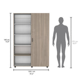 Closet Eco Bardolino y Blanco 120.1x184cm Sin Cajones y Una Puerta - CLOSETS | Bylmo