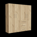 Closet Harlem Eco Duna y Blanco 181x184cm Con Tres Cajones y Cuatro Puertas - CLOSETS | Bylmo
