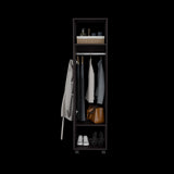 Closet Custer Wengue 40x160cm Sin Cajones Una Puerta y Espejo - CLOSETS | Bylmo