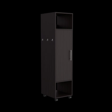 Closet Custer Wengue 40x160cm Sin Cajones Una Puerta y Espejo - CLOSETS | Bylmo