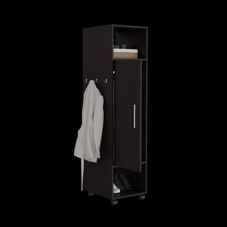 Closet Custer Wengue 40x160cm Sin Cajones Una Puerta y Espejo - CLOSETS | Bylmo