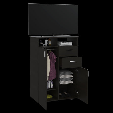 Closet Tremon Wengue 83x121cm Con Dos Cajones y Dos Puertas - CLOSETS | Bylmo