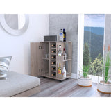 Bar Carro Cart Ceniza 60x82.1cm Con Seis Portabotellas - BARES | Bylmo