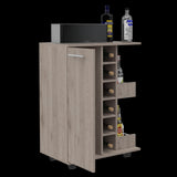 Bar Carro Cart Ceniza 60x82.1cm Con Seis Portabotellas - BARES | Bylmo