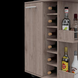 Bar Carro Cart Ceniza 60x82.1cm Con Seis Portabotellas - BARES | Bylmo
