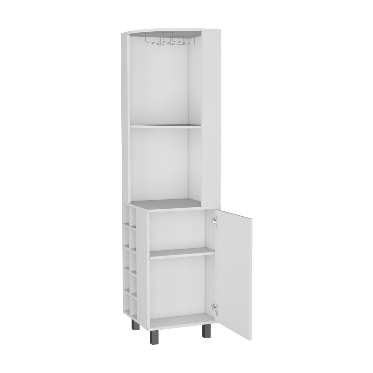 Bar Esquinero Kaia Fresno Europeo y Wengue 45x180cm Con Diez Portabotellas - BARES | Bylmo