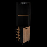 Bar Esquinero Kaia Plus Fresno Europeo y MIel 45x180cm Con Diez Portabotellas - BARES | Bylmo