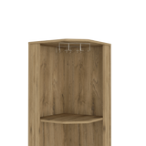Bar Esquinero Shanghai Macadamia 45x180cm Con Cinco Portabotellas - BARES | Bylmo