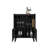 Bar Vance Wengue y Fresno Europeo 78.4x101.6cm Con Seis Portabotellas - BARES | Bylmo