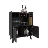Bar Vance Wengue y Fresno Europeo 78.4x101.6cm Con Seis Portabotellas - BARES | Bylmo